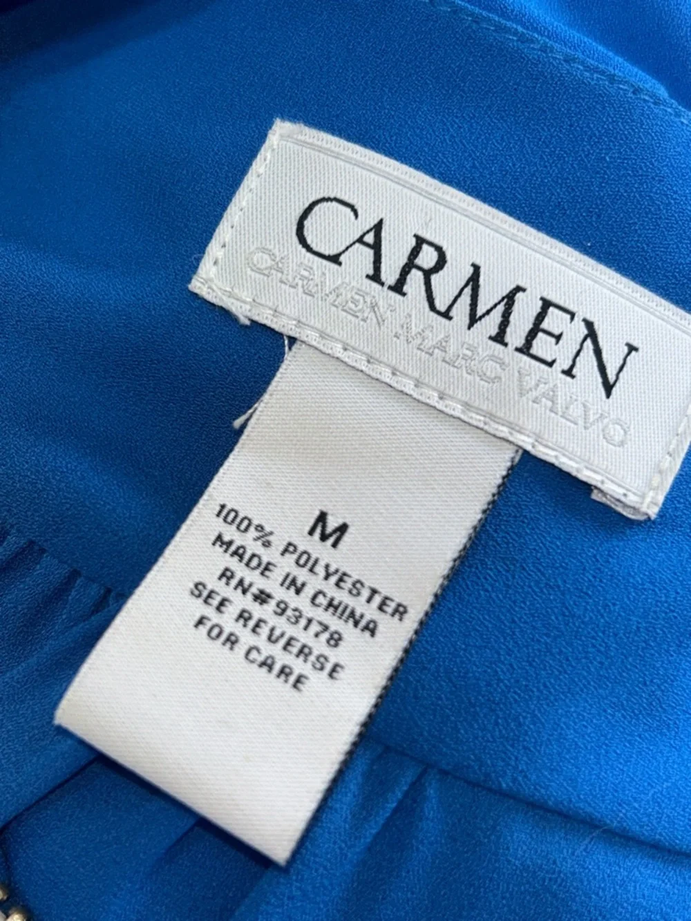 Medium carmen Marc valvo blue zipper top - Picture 2 of 4